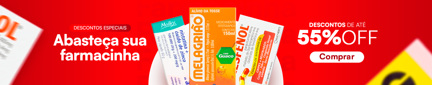 Veja mais: Abasteça sua farmacinha, desconto de 55%OFF