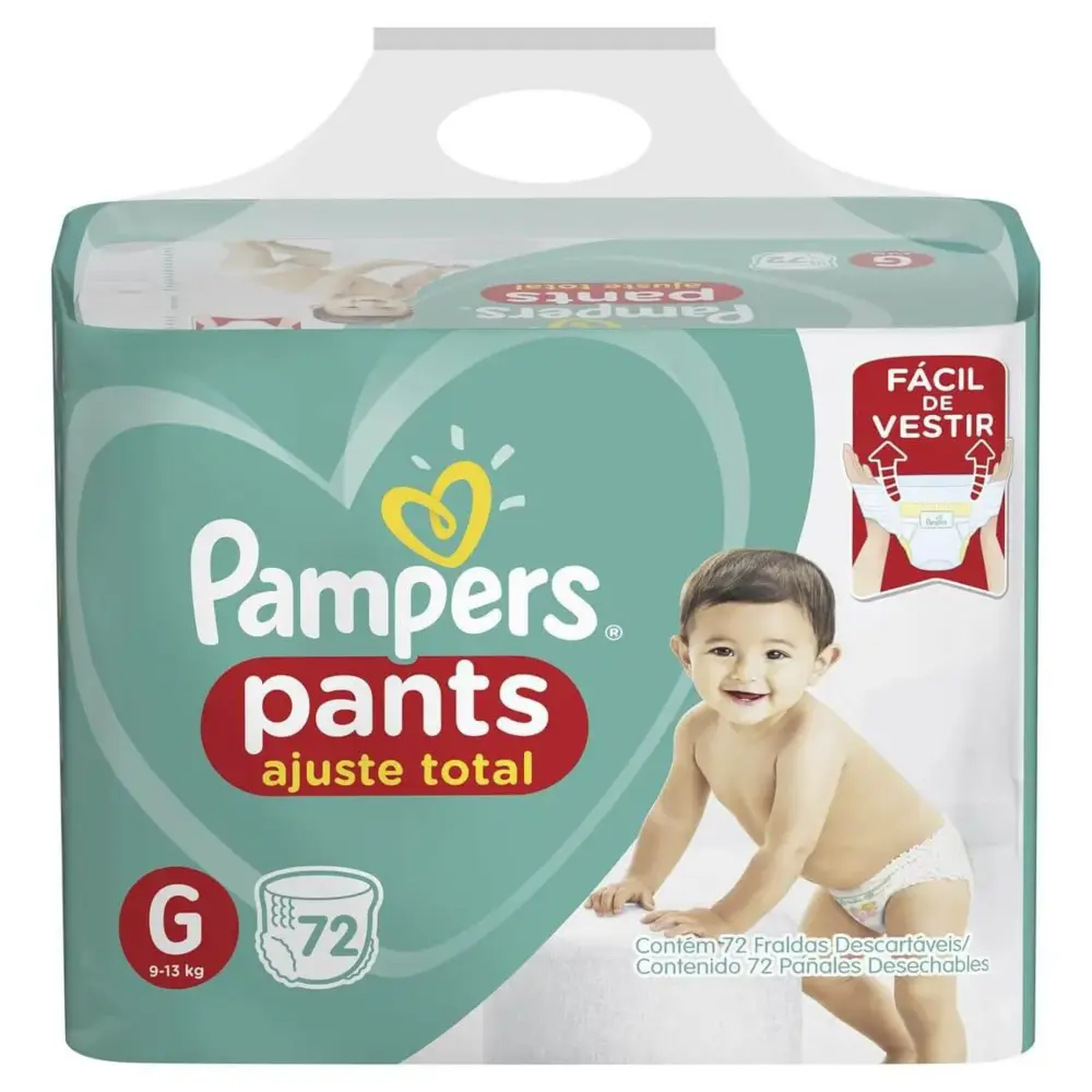 FRALDAS PAMPERS PANTS AT TOP G 72UN