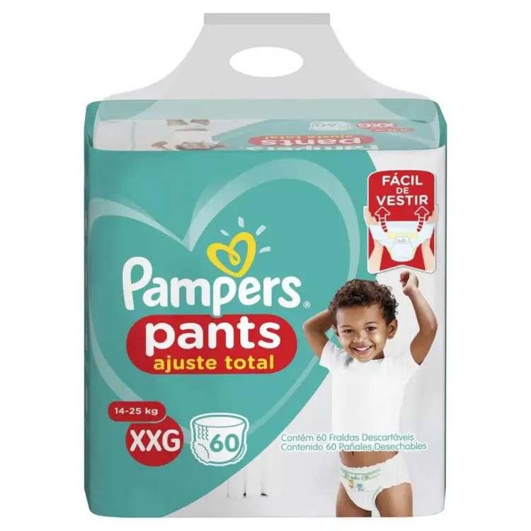 FRALDAS PAMPERS PANTS AT TOP XXG 60UN