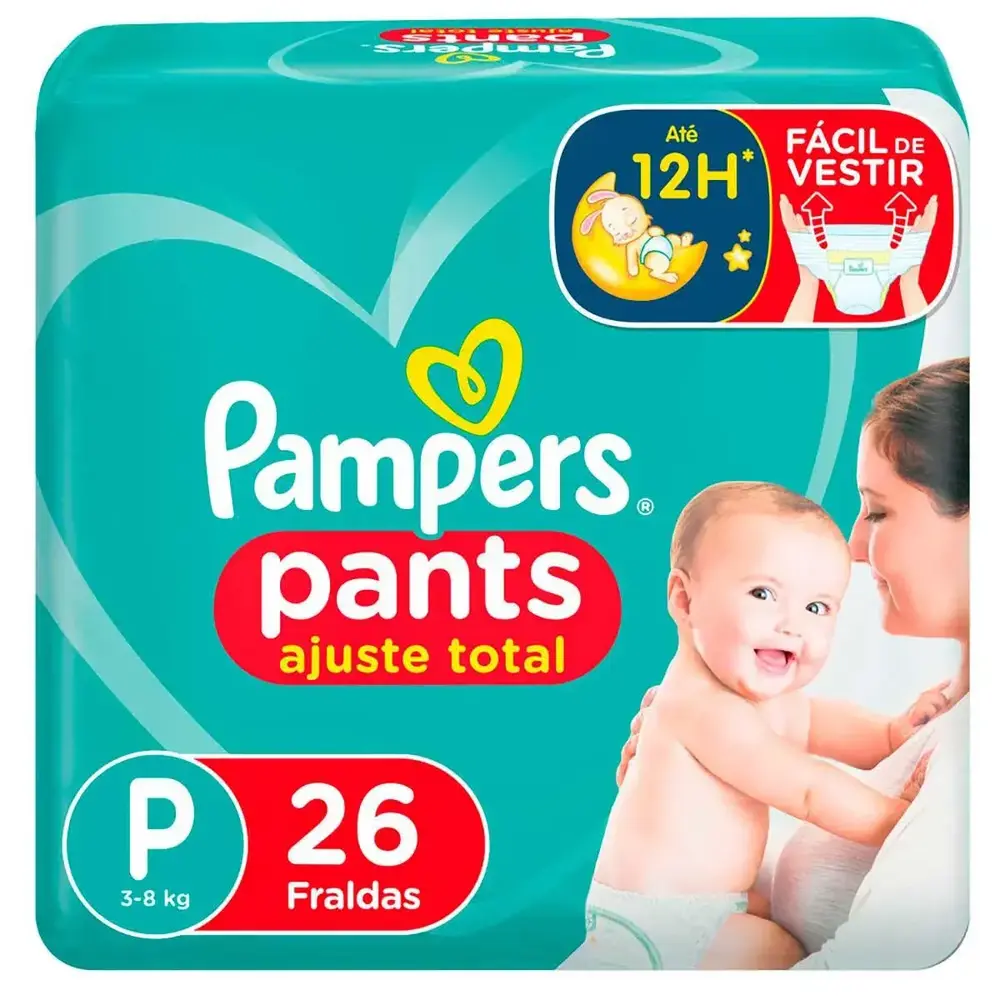 FRALDAS PAMPERS PANTS AT PTAO P 26UN