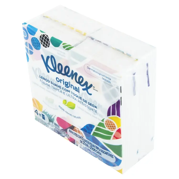 PACK DE LENÇOS KLEENEX DIA A DIA C/4