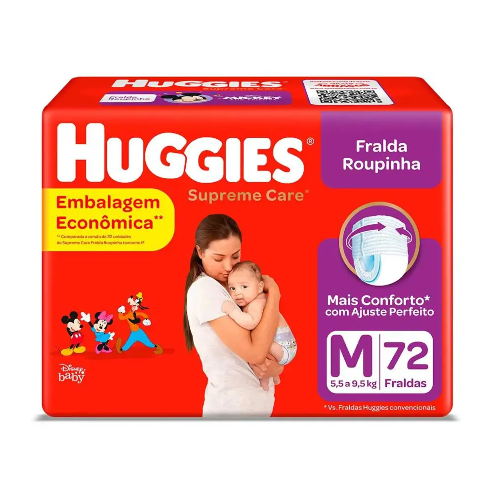 FRALDA HUGGIES SC ROUPINHA  HIP M/72 UND