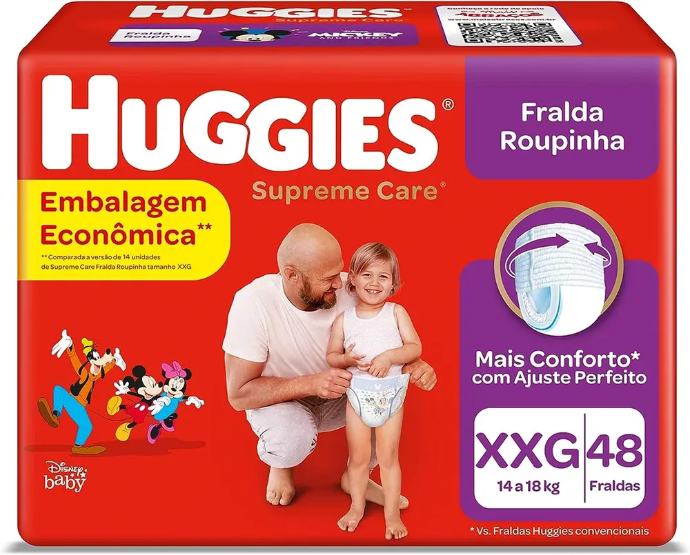 FRALDA HUGGIES SC ROUPINHA HIP XXG/48 UND