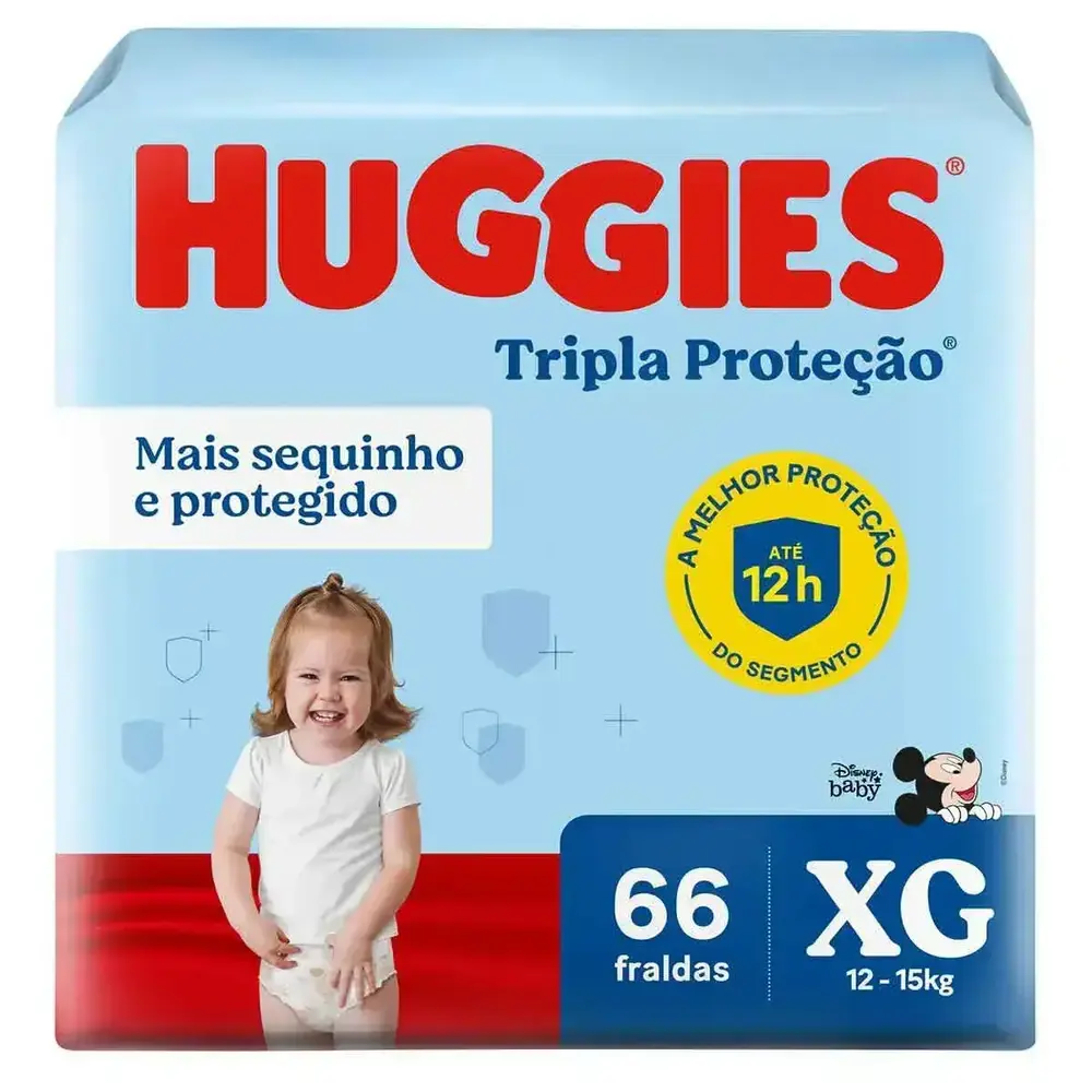 FRALDA HUGGIES T PROT HIPER XG C/66 UND