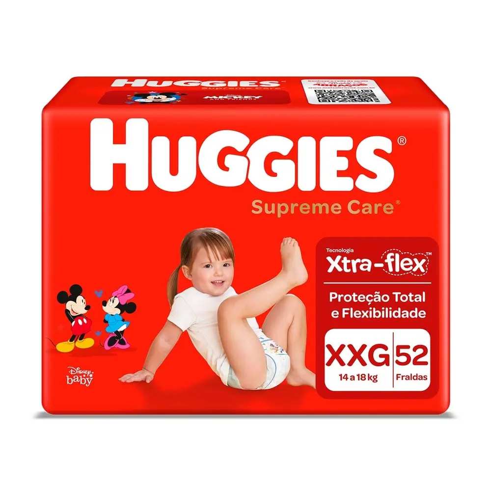FRALDA HUGGIES SUPREME HIPER XXG C/52 UND