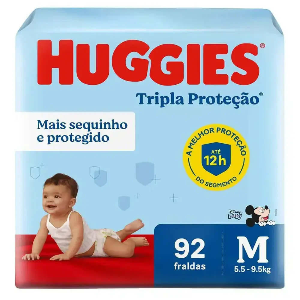 FRALDA HUGGIES T PROT HIPER M C/92 UND