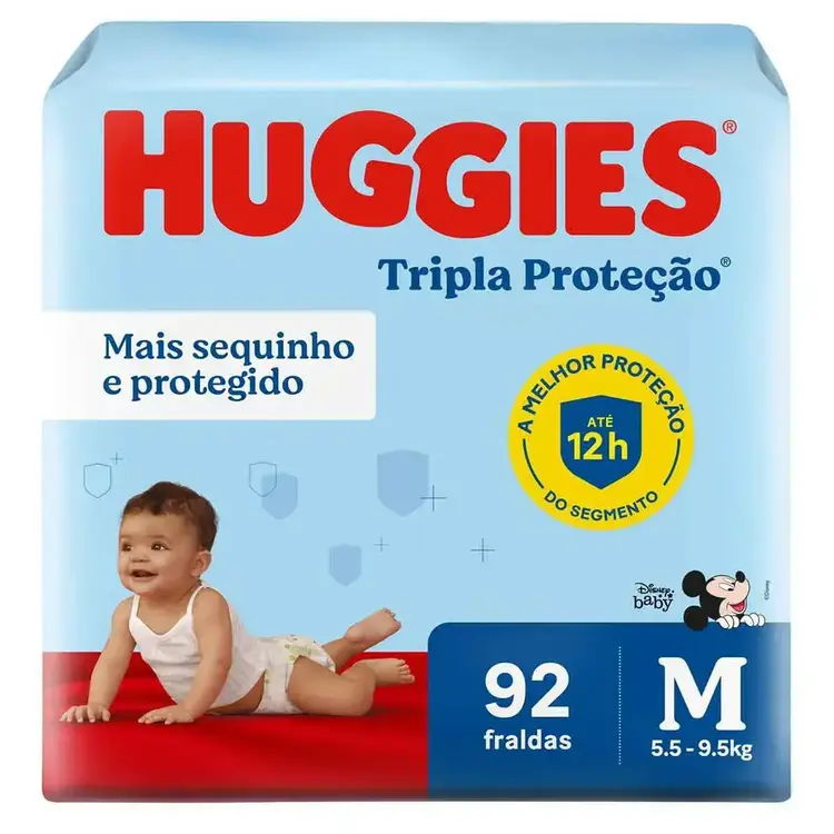 FRALDA HUGGIES T PROT HIPER M C/92 UND
