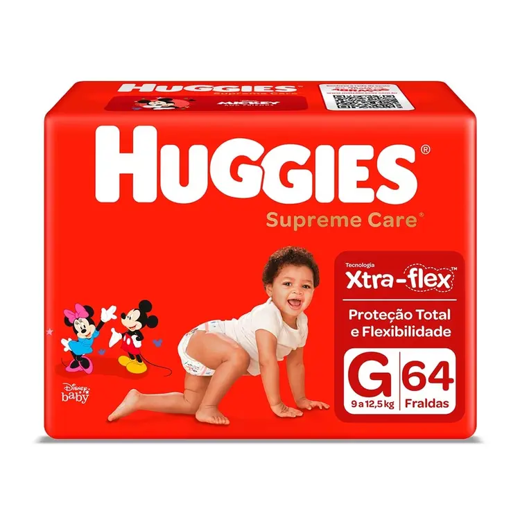FRALDA HUGGIES SUPREME HIPER G C/64 UND