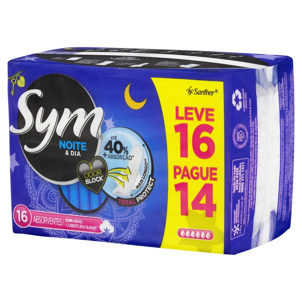 ABS SYM NOITE DIA 16UN SUAVE ABAS L16P14(E)