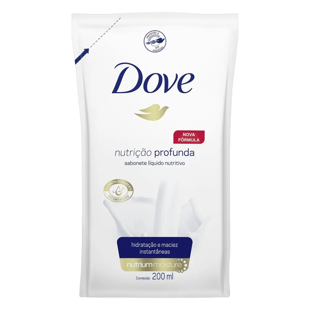 SAB LIQ DOVE NUTR PROF RFL 200ML