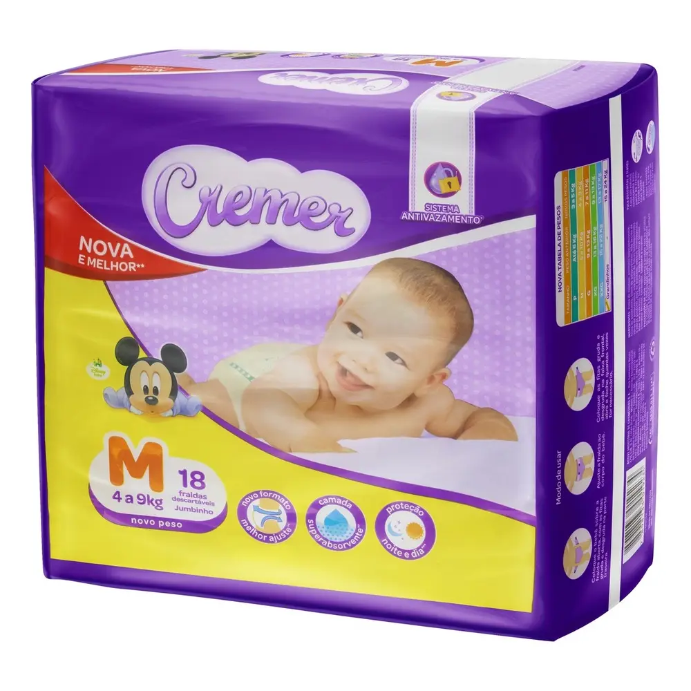 FRALDA CREMER DISNEY BABY JUMBINHO M 18UN