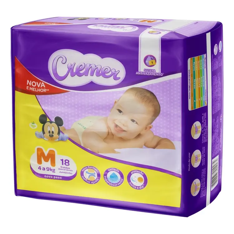 FRALDA CREMER DISNEY BABY JUMBINHO M 18UN