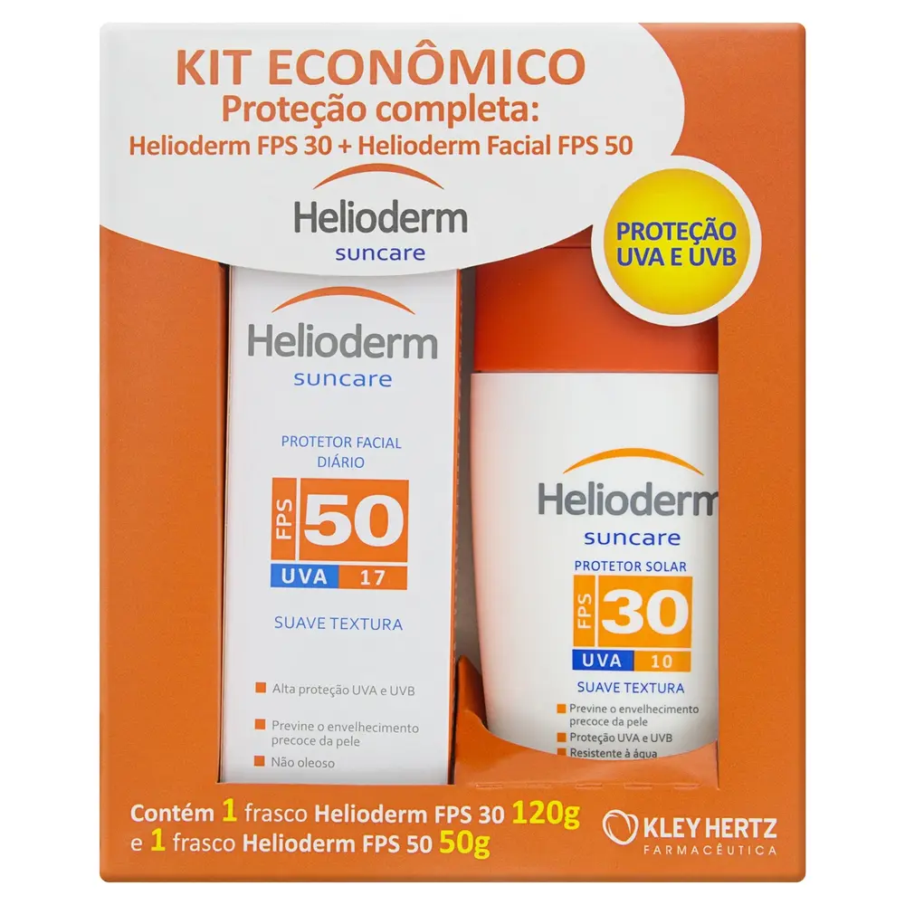 PROTETOR SOLAR KIT HELIODERM FPS30+FPS50 FACIAL