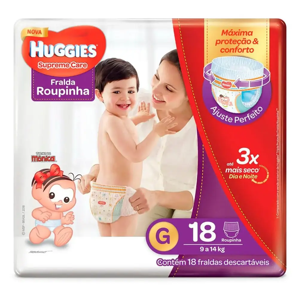 FRALDA HUGGIES SC ROUPINHA JUMBO G 18