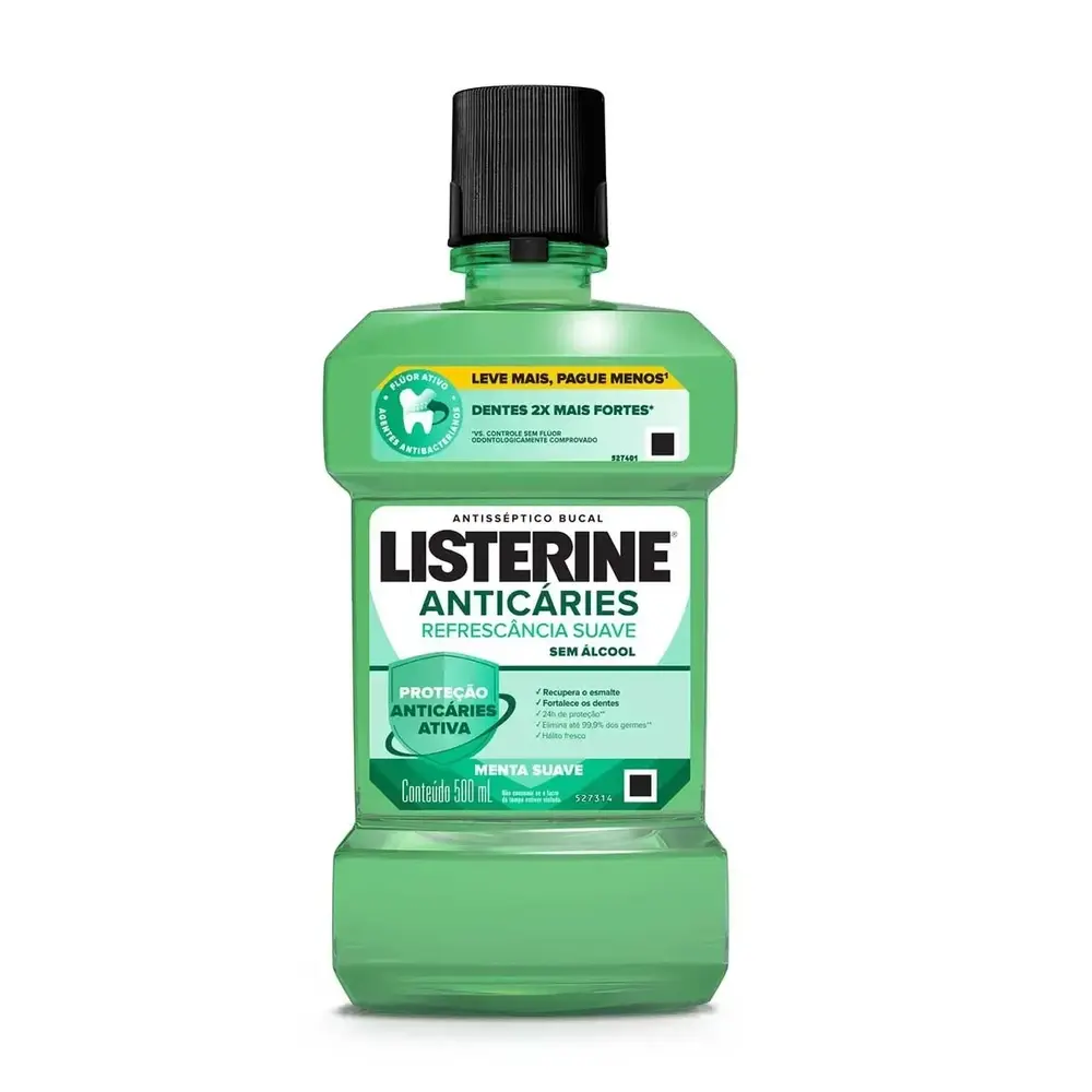 LISTERINE ANTIC MENTA SUAVE ENXAG BUCAL 500ML