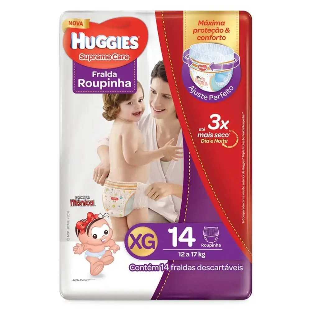 FRALDA HUGGIES SC ROUPINHA JUMBO XG 14