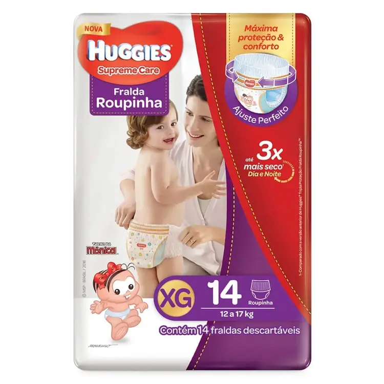 FRALDA HUGGIES SC ROUPINHA JUMBO XG 14