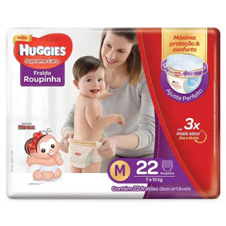 FRALDA HUGGIES SC ROUPINHA JUMBO M 22