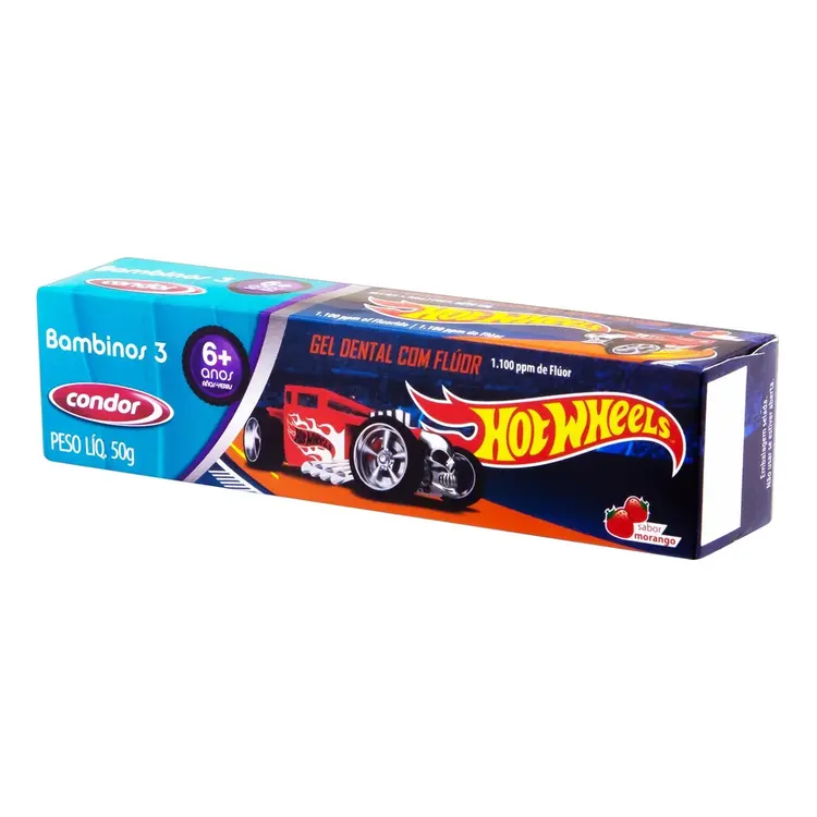 CR DENT BAMBINOS 50G 3 HOT WHEELS GEL FLUOR(E)