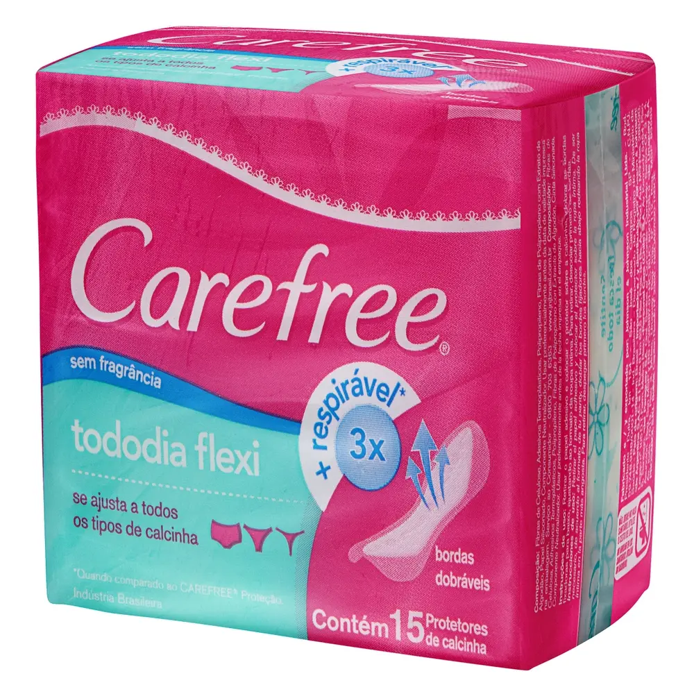 PROTETOR CAREFREE FLEXI  S/PERF 15UNID