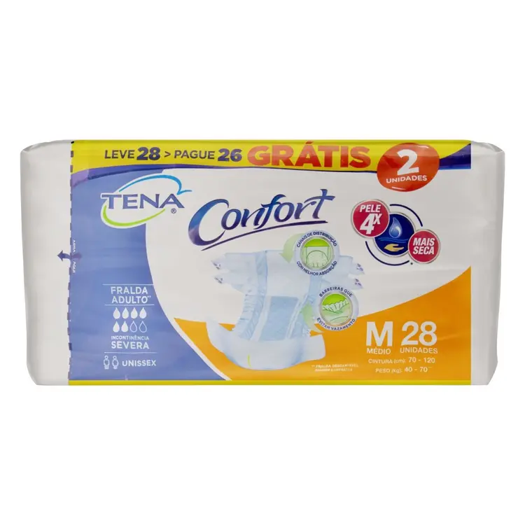 FRALDA TENA CONFORT MEGA M L28P26