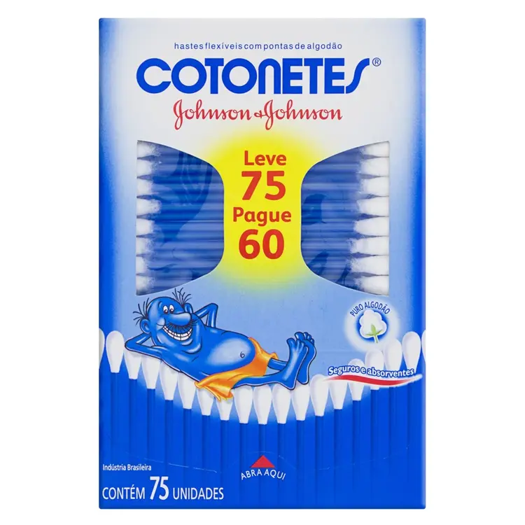 COTONETES J&J HASTES FLEX L75P60UN
