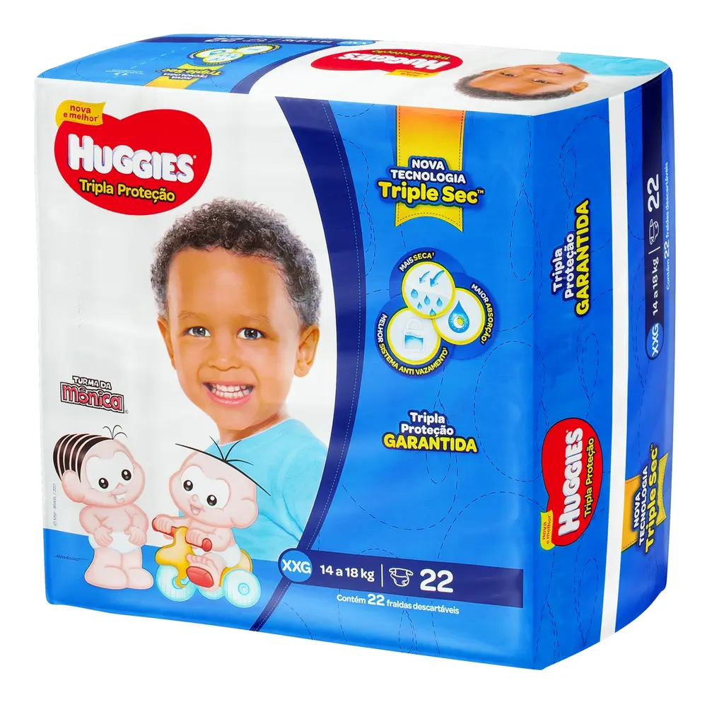 FRALDA HUGGIES T PROT JUMBO XXG 22