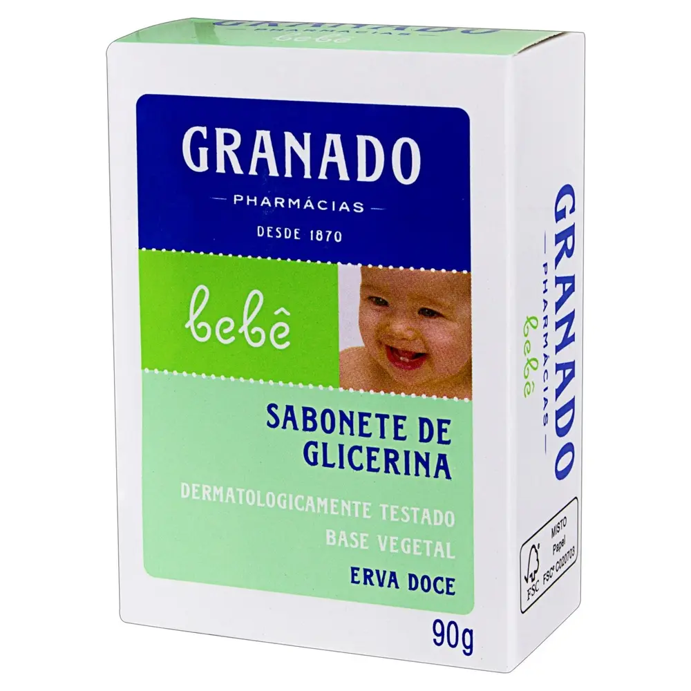SAB GRANADO GLICERINA ERVA DOCE BARRA 90G
