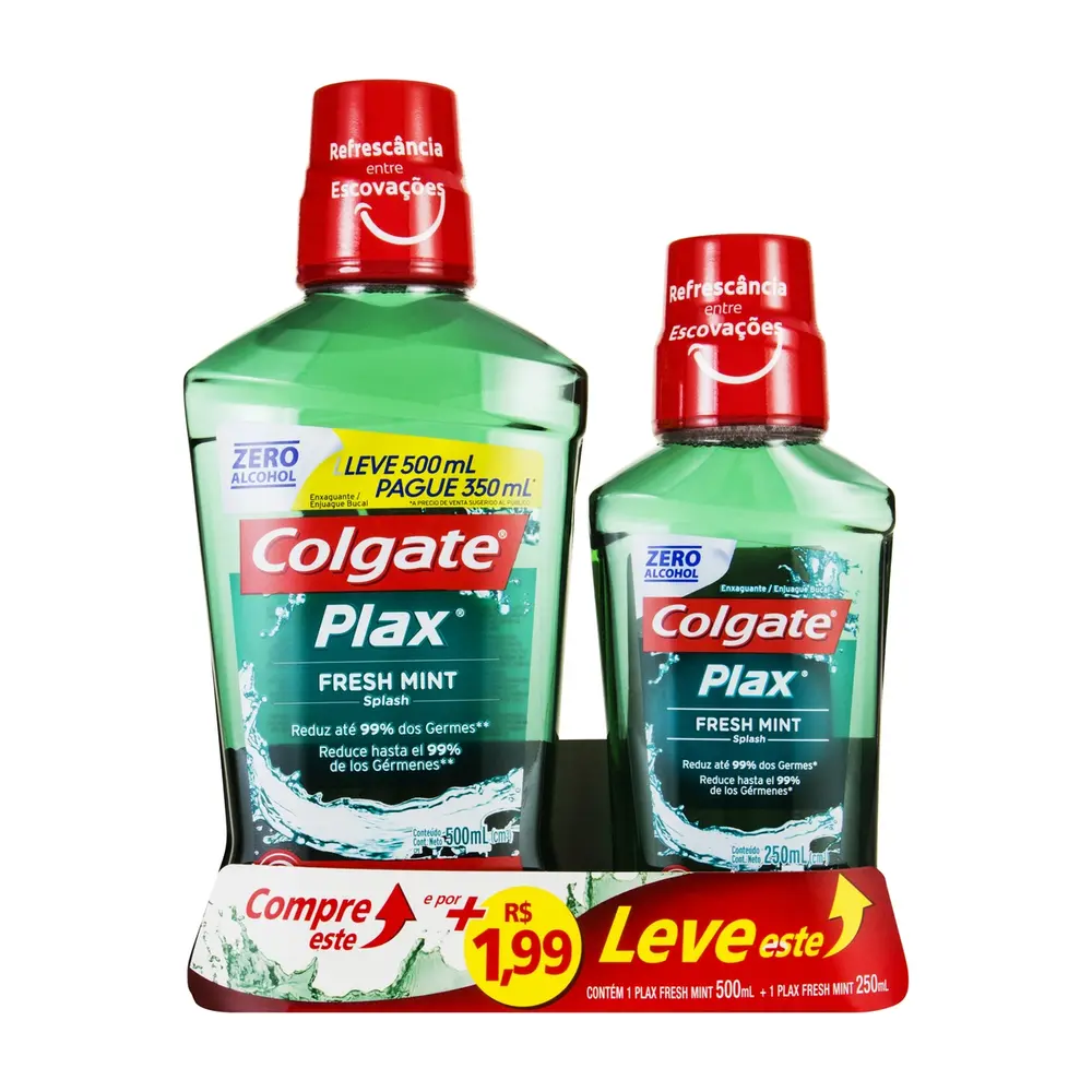 PLAX FRESH MINT 500ML + 250ML