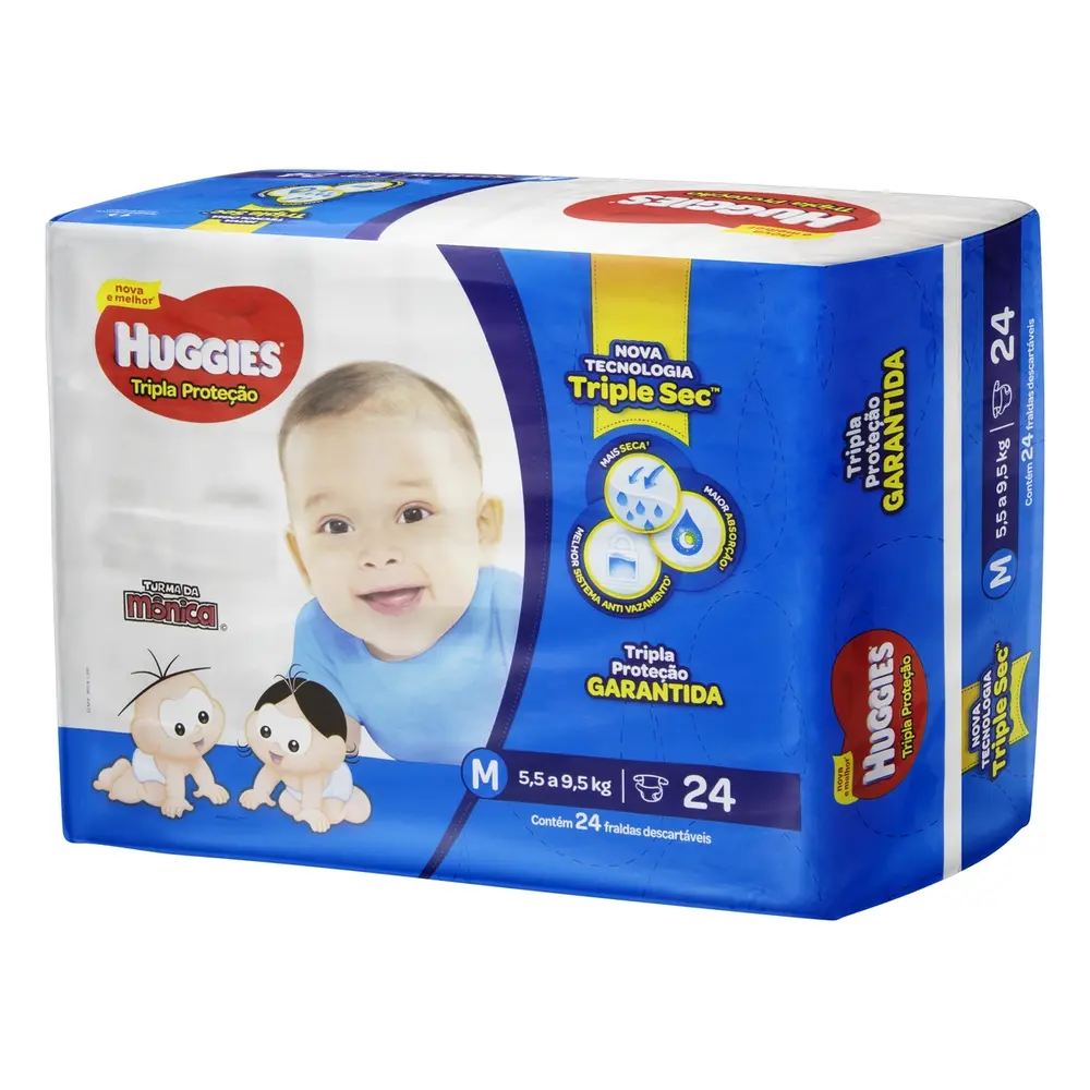 FRALDA HUGGIES T PROT JUMBINHO M 24