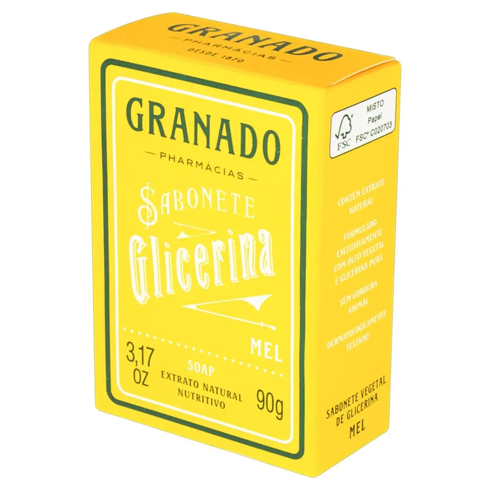 SABONETE VEGETAL DE GLICERINA MEL 90GR