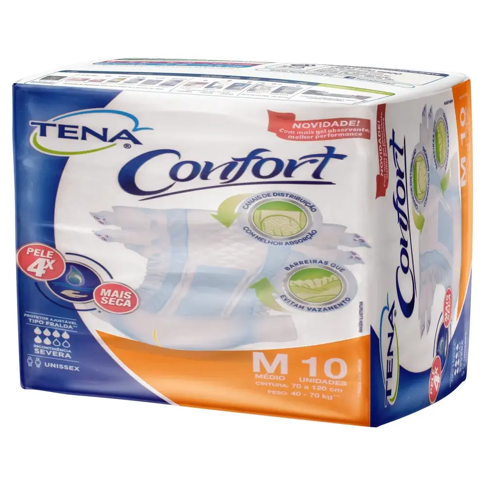 FRALDA TENA CONFORT M C/ 10