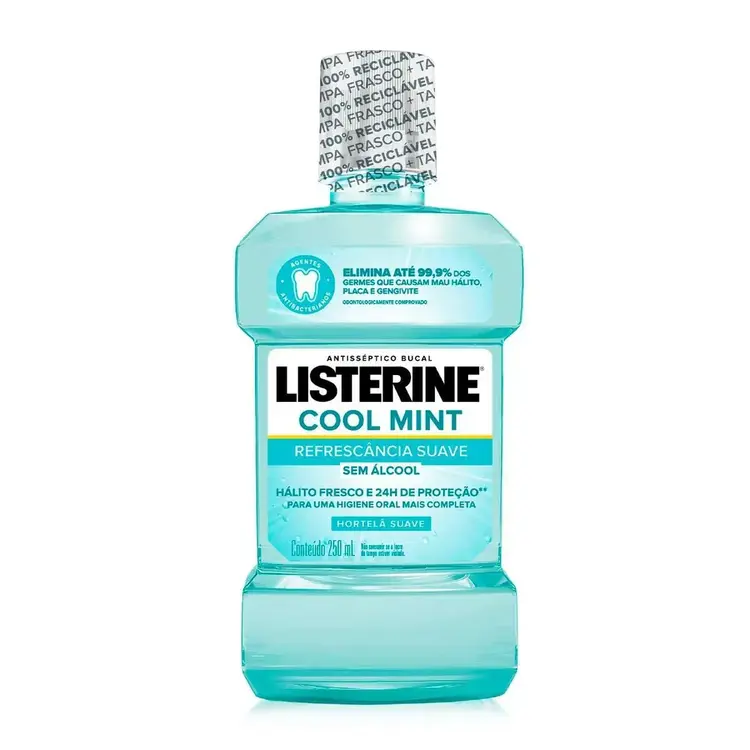 LISTERINE COOL MINT HORTELÃ SUAVE  250ML