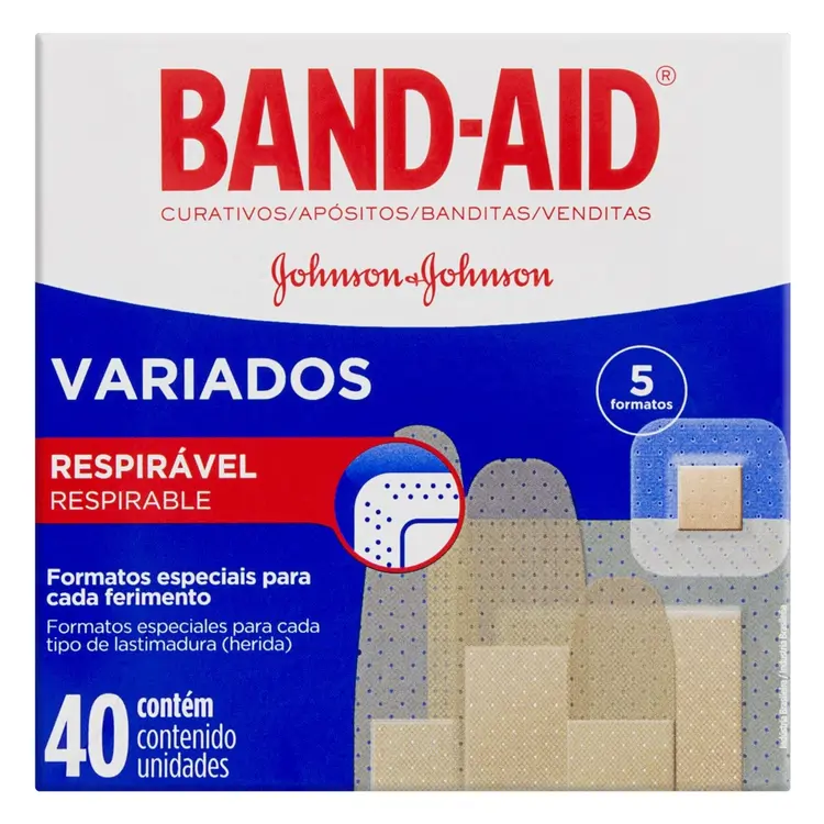 CURAT BAND-AID FORM VARIADO    40UN