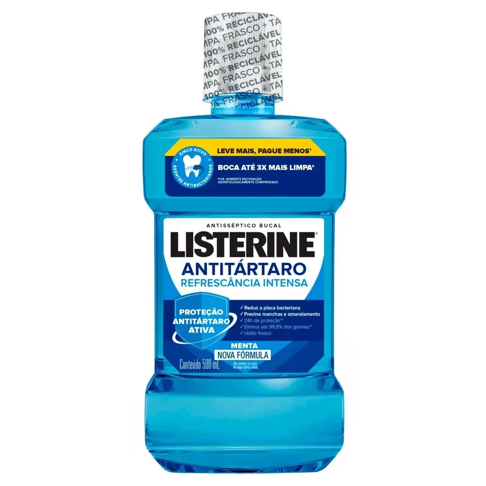 LISTERINE ANTITÁRTARO MENTA ENXAG BUCAL 500ML