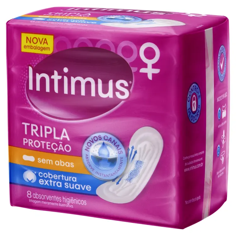ABS INTIMUS GEL TRIPLA SUAVE S/ ABAS C/8