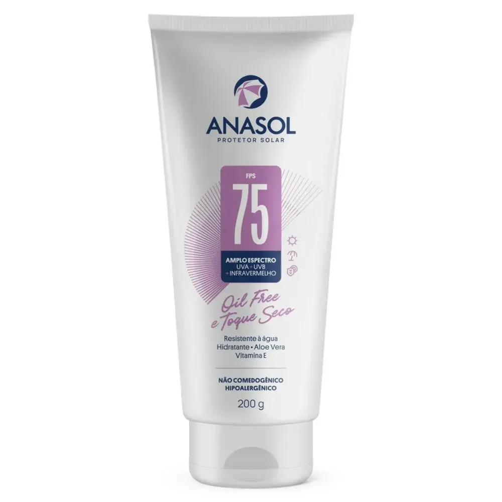 PROTETOR SOLAR OIL FREE TOQUE SECO FPS 75 200G - ANASOL