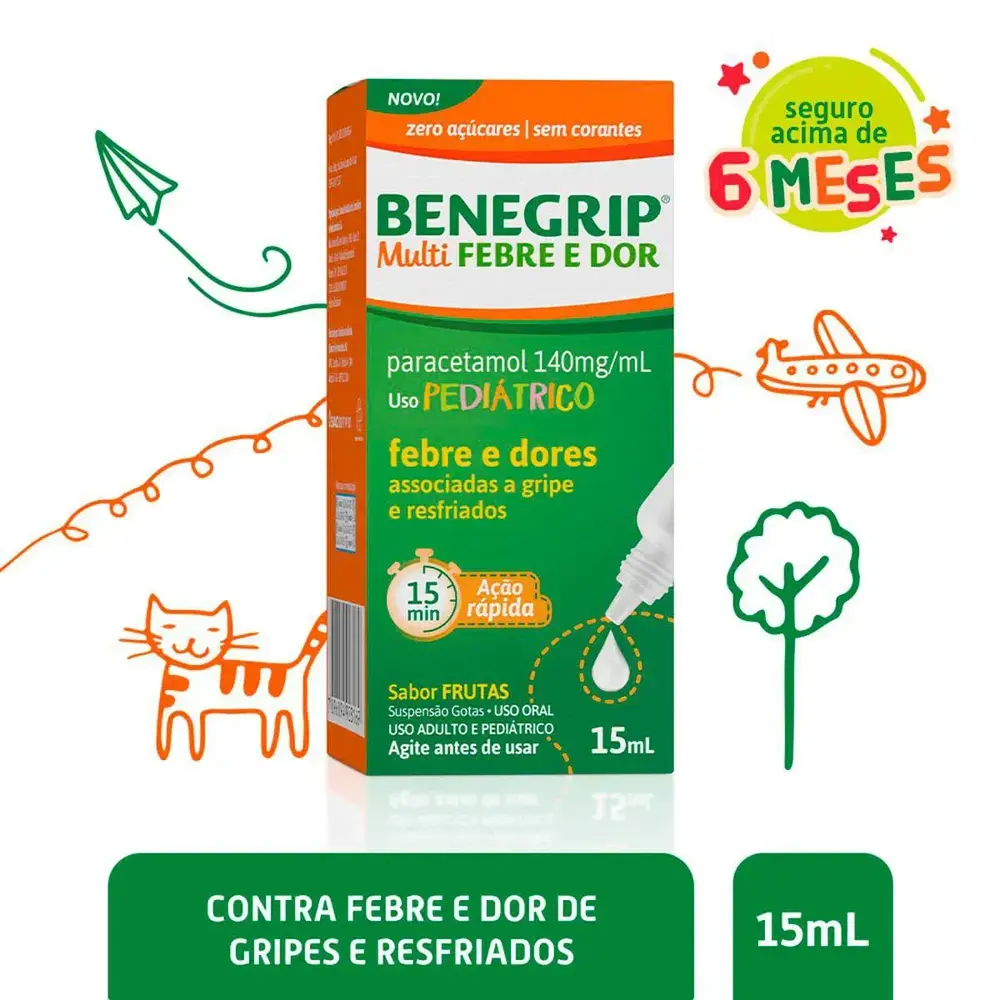 BENEGRIP MULTI FEBRE+DOR SUS15ML-SIMILAR