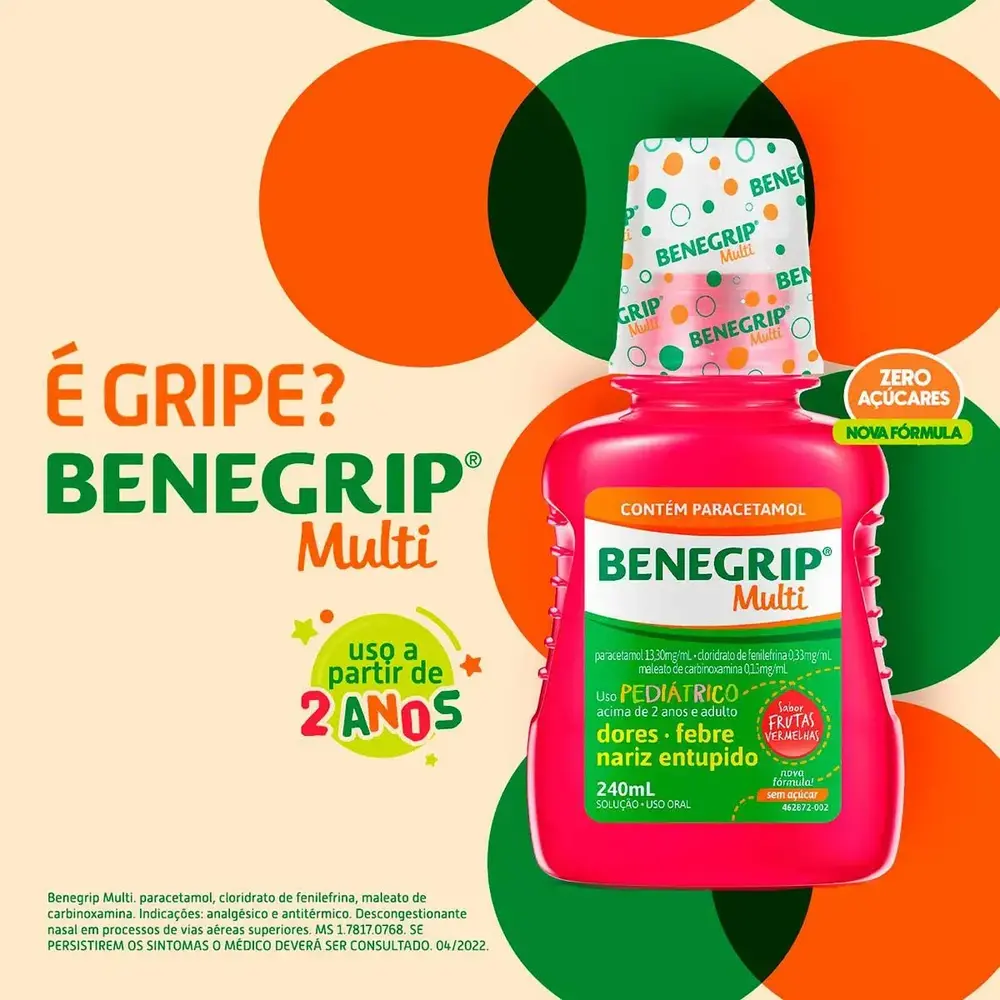 BENEGRIP MULTI 13,30+0,33+ 0,13MG SOL OR X 240ML