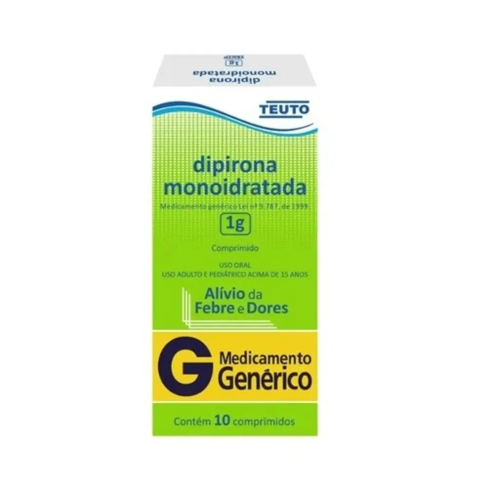 DIPIRONA MONOIDRATADA 1g comp x 10 gen