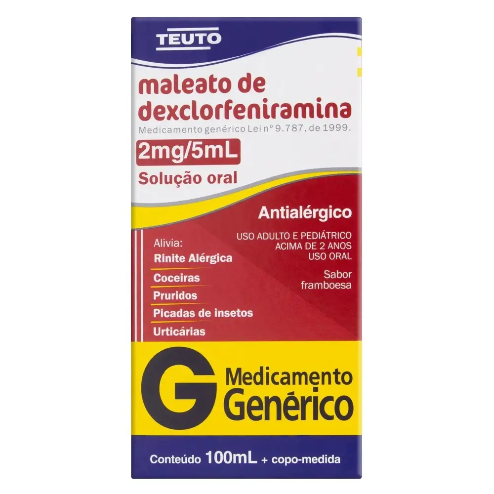 MALEATO DE DEXCLORFENIRAMINA 0,4mg/ml sol oral fr 100ml+cm