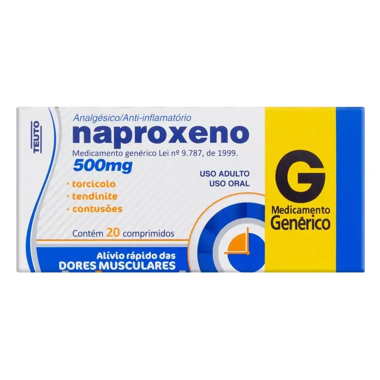 NAPROXENO 500mg cx 20 comp
