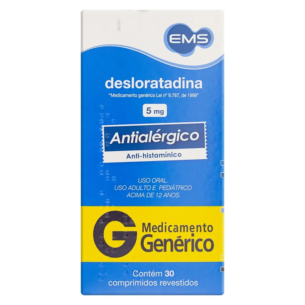 DESLORATADINA 5MG C/ 30 COMP REV