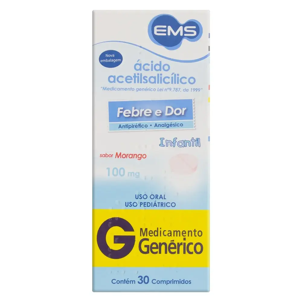 ACIDO ACETILSALICILICO 100MG CX 30 COMP