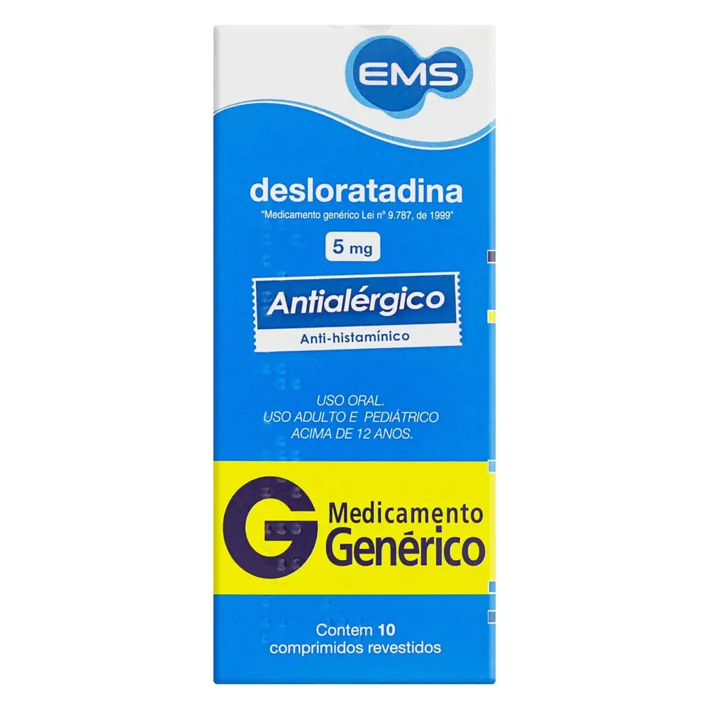 DESLORATADINA 5MG CX 10 COMP REV