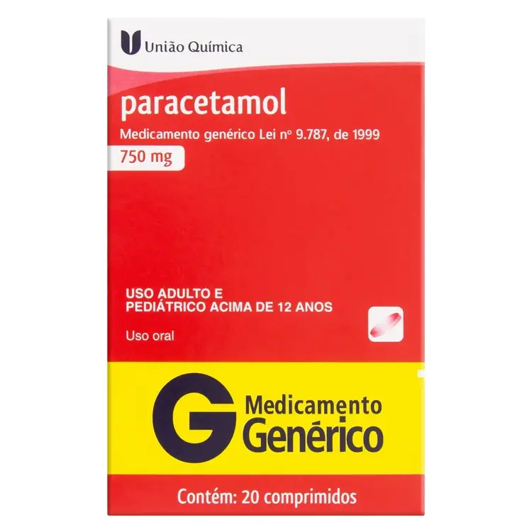 PARACETAMOL 750MG CX 20 CAP