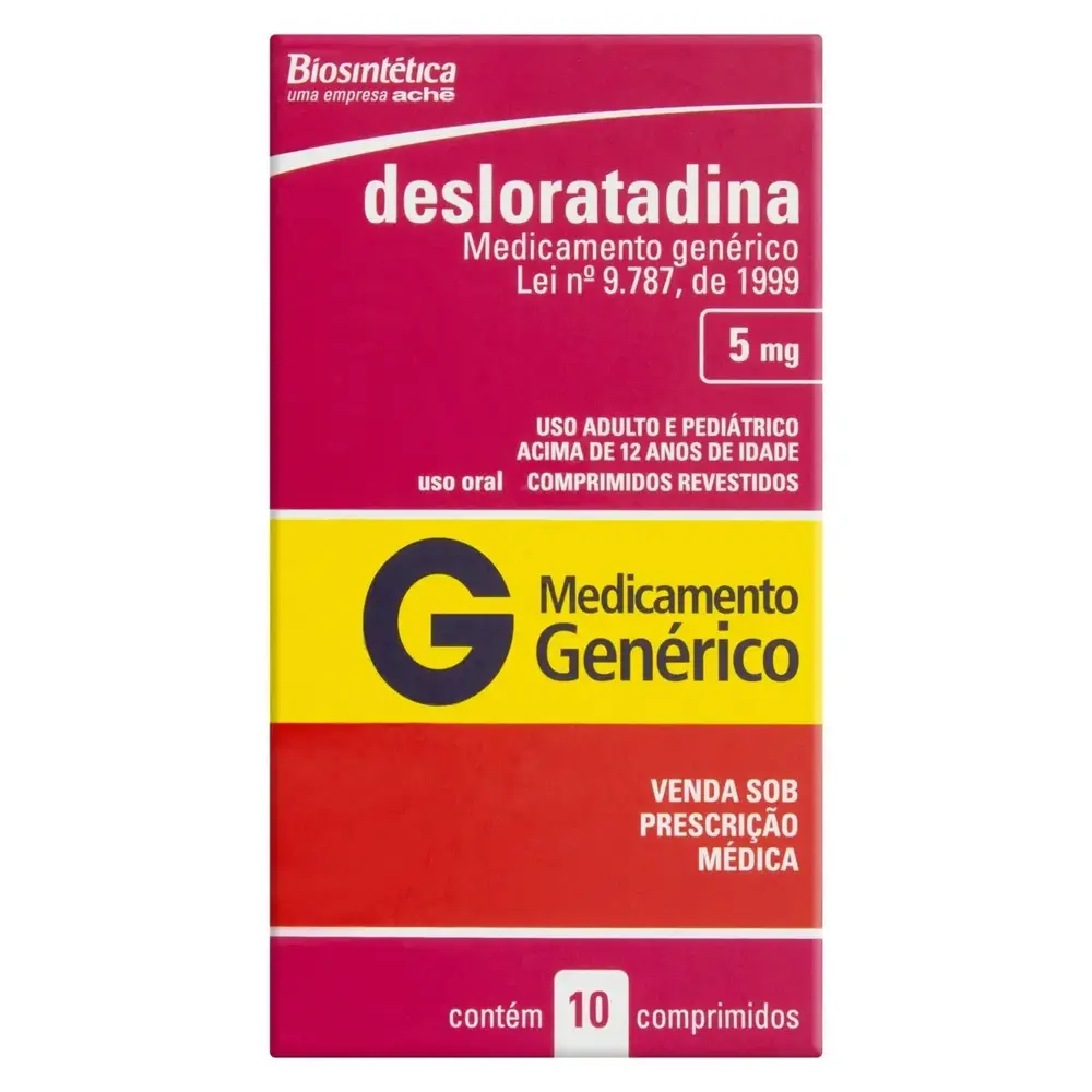 DESLORATADINA 5MG CX 10 COMP REV