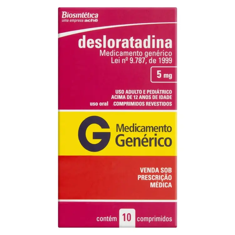 DESLORATADINA 5MG CX 10 COMP REV
