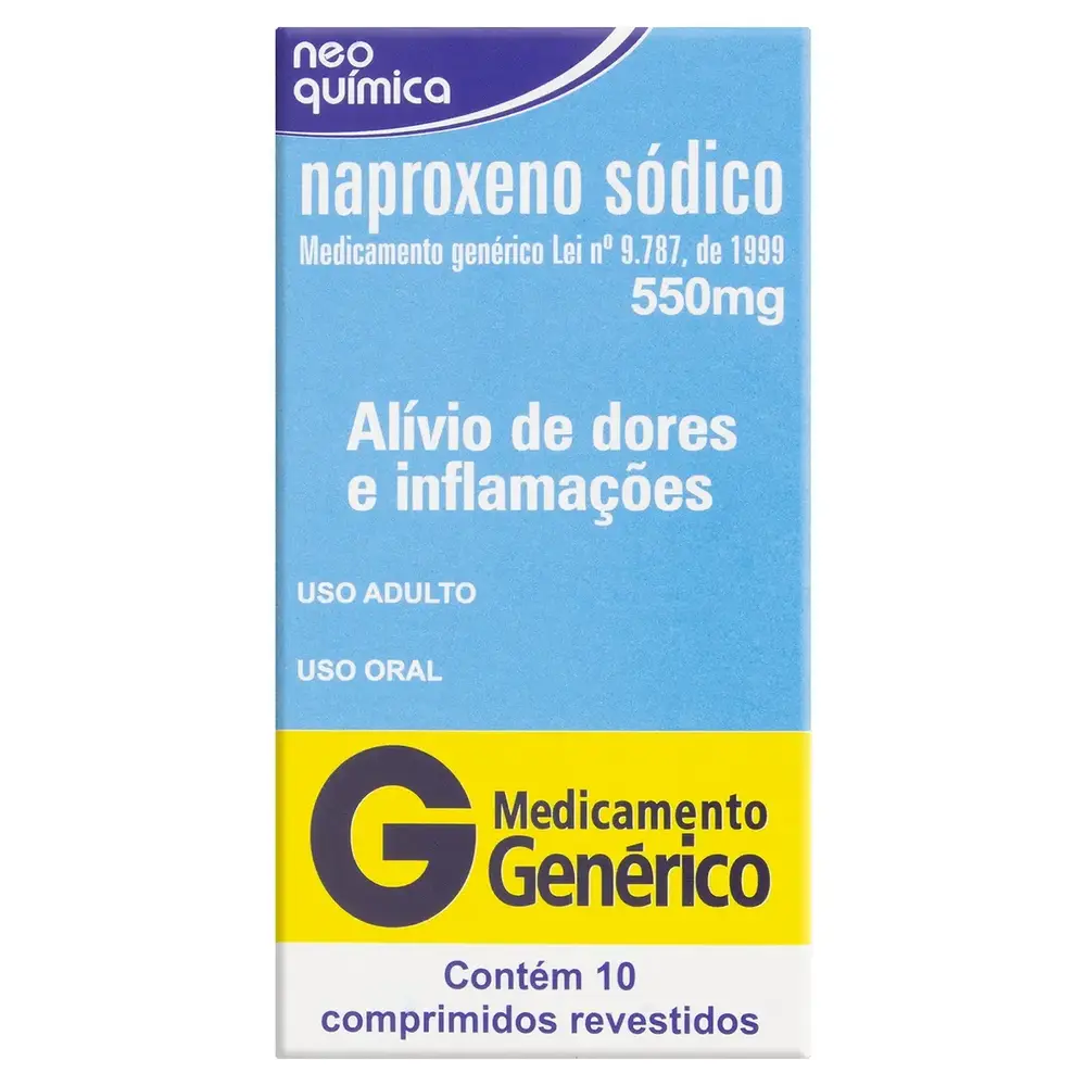 NAPROXENO SODICO 550MG CX 10 COMP