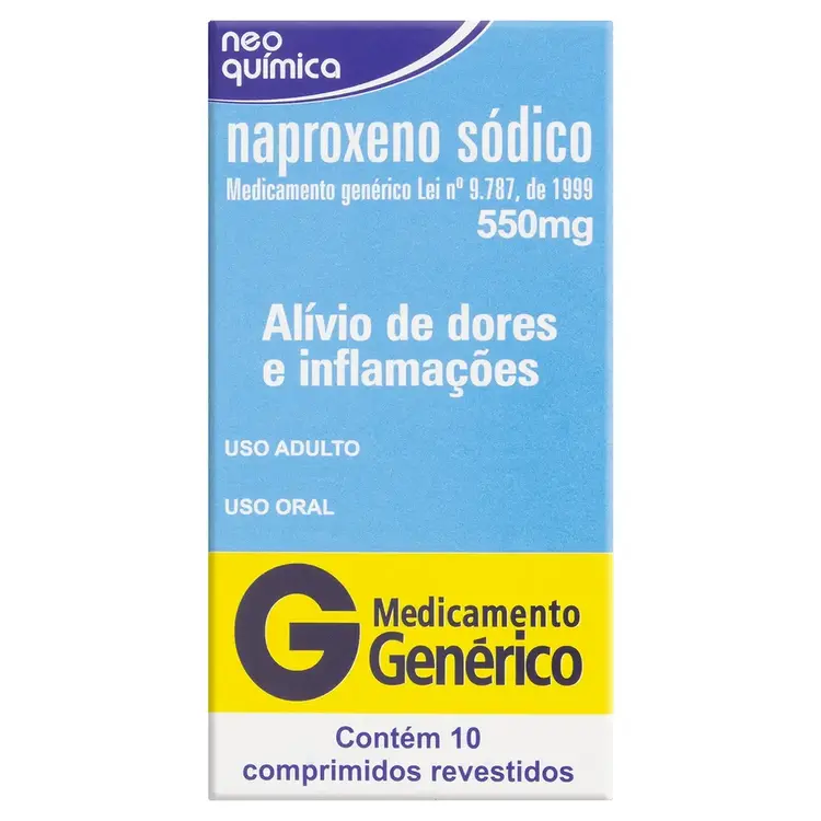 NAPROXENO SODICO 550MG CX 10 COMP